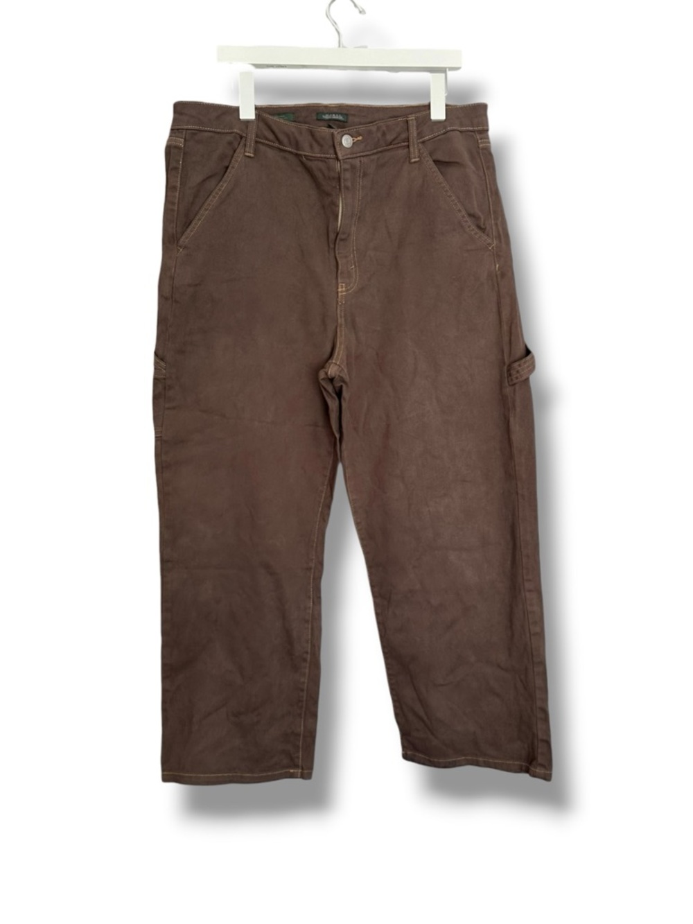Wild Fable Brown Denim Utility Carpenter Jeans 16 High Rise Baggy Fit Pants